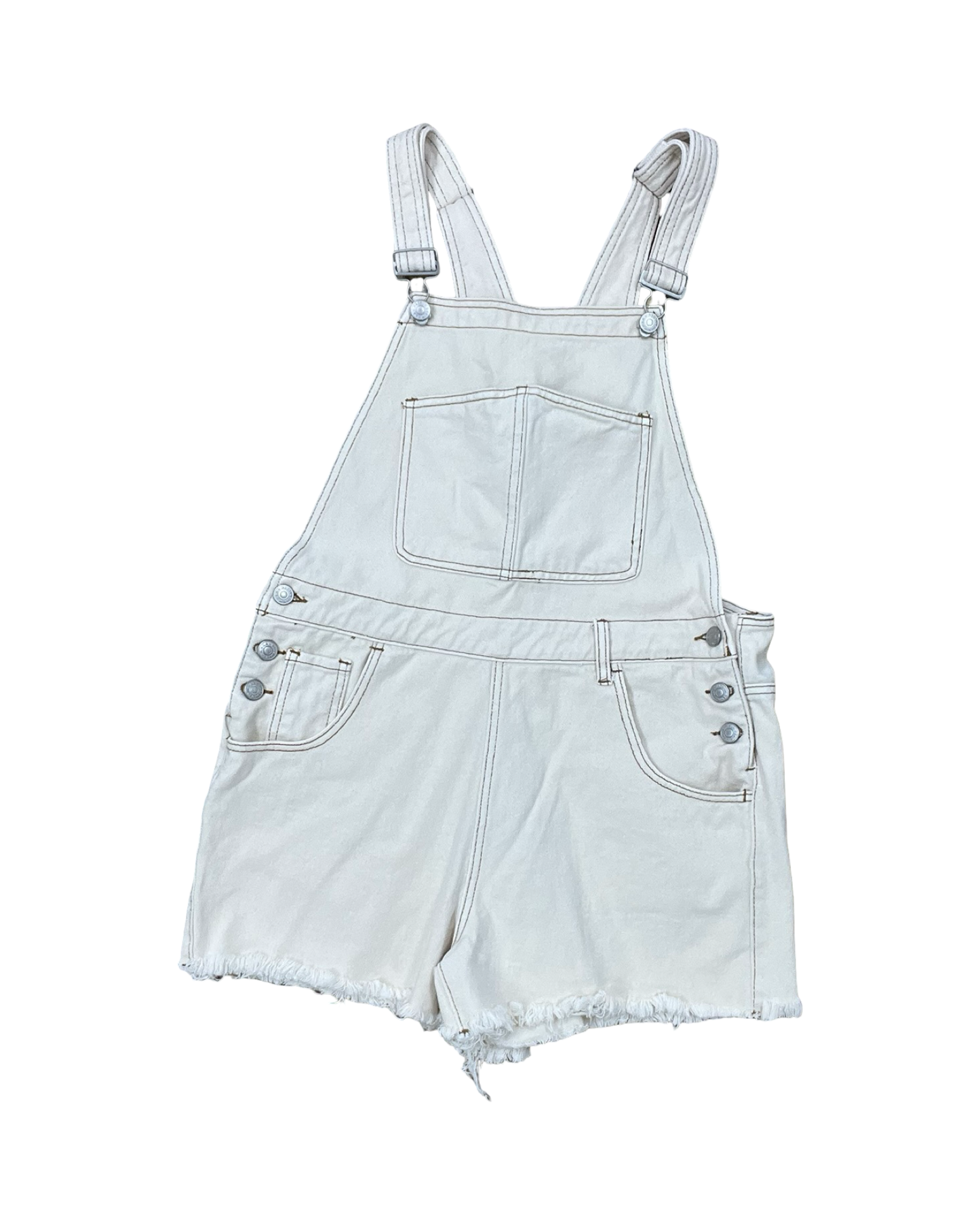 Shortalls By Pacsun In Cream, Size:M