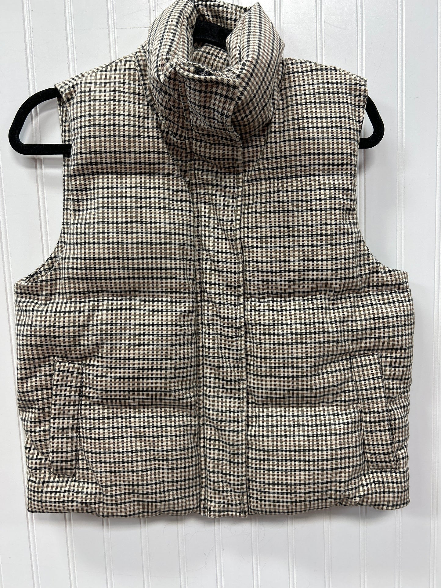 Vest Puffer & Quilted By A New Day In Plaid Pattern, Size:Xs