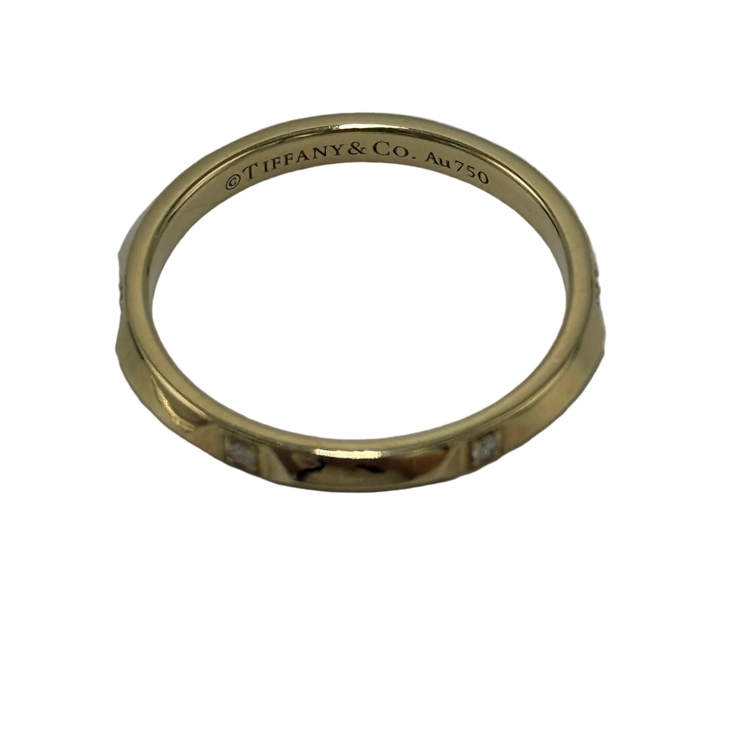 Tiffany & Company True Band Diamond Luxury Ring In 18k Gold , Size: 9.5