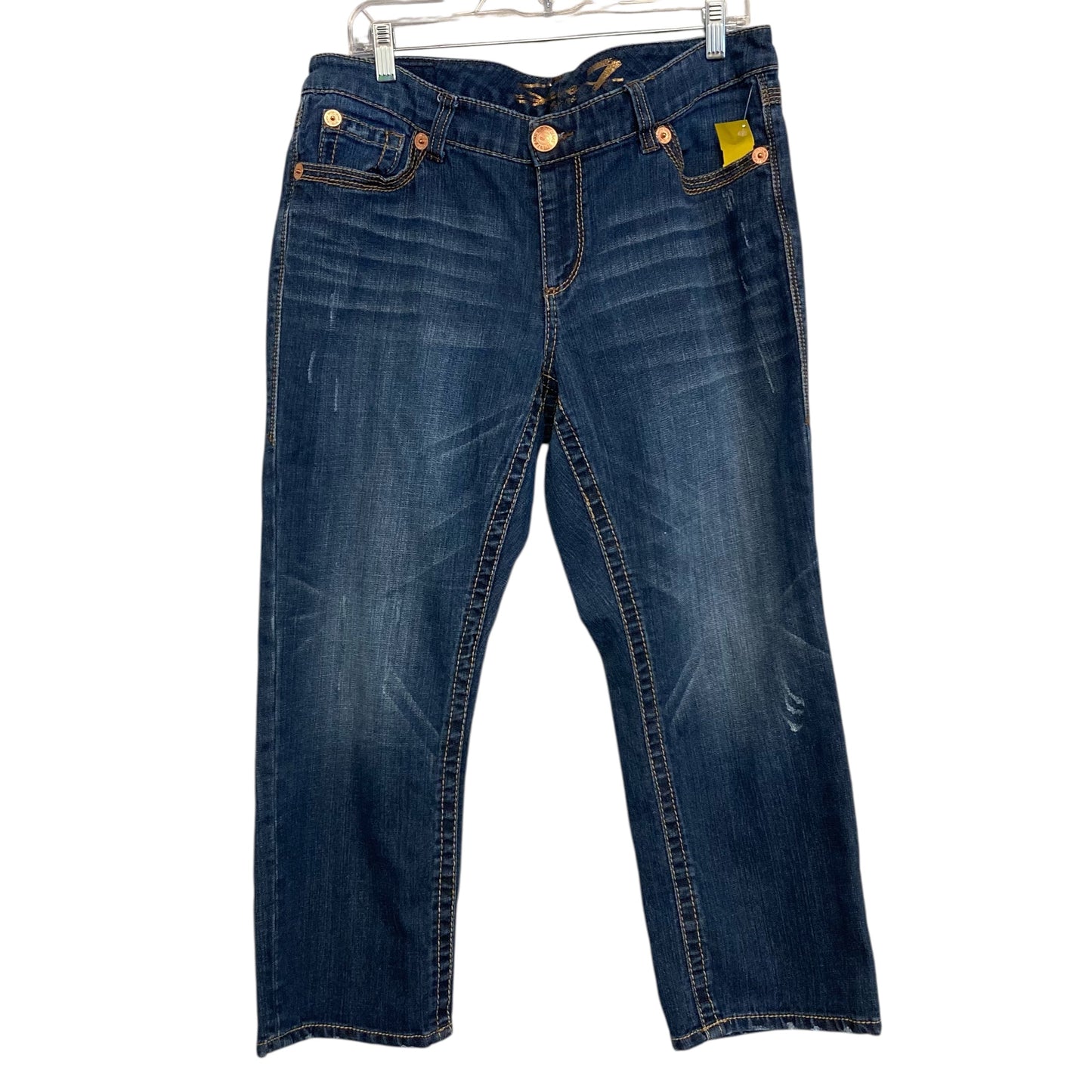 Jeans Cropped By Seven 7 In Blue Denim, Size:16