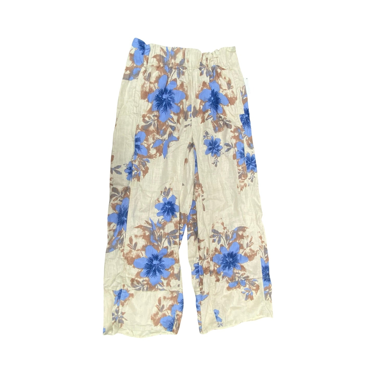 Pants Wide Leg By Free People In Blue & Tan, Size:S