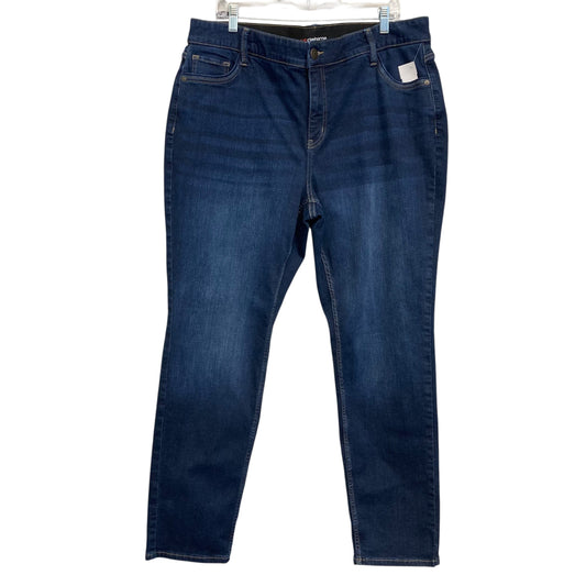 Jeans Boot Cut By Liz Claiborne In Blue Denim, Size:16