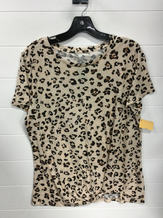Top Ss By Maurices In Animal Print, Size:L