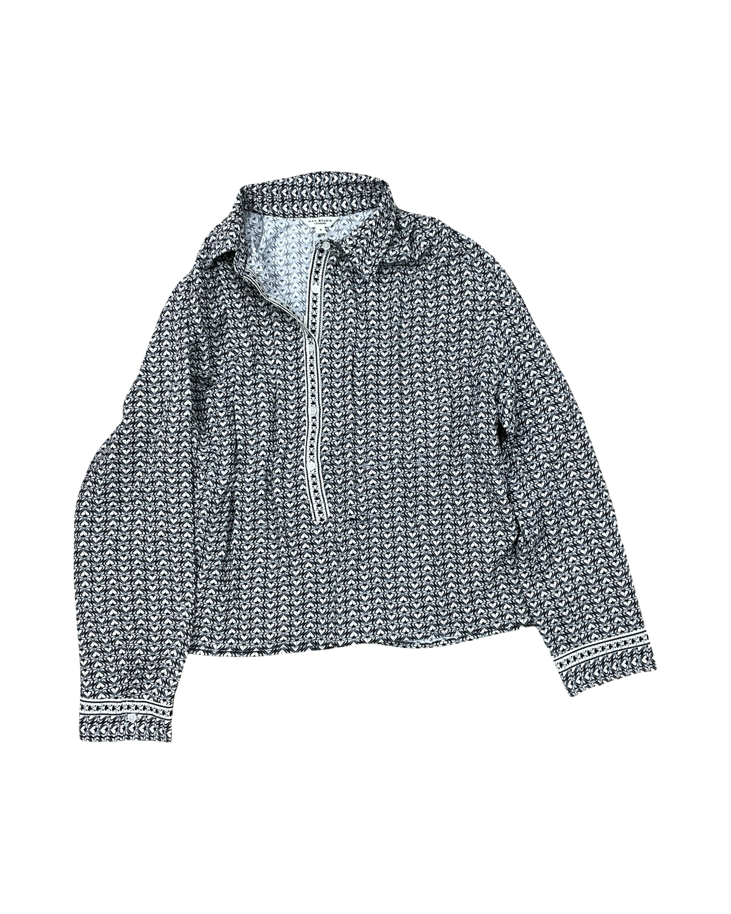 Top Ls By Max Studio In Blue & White, Size:S
