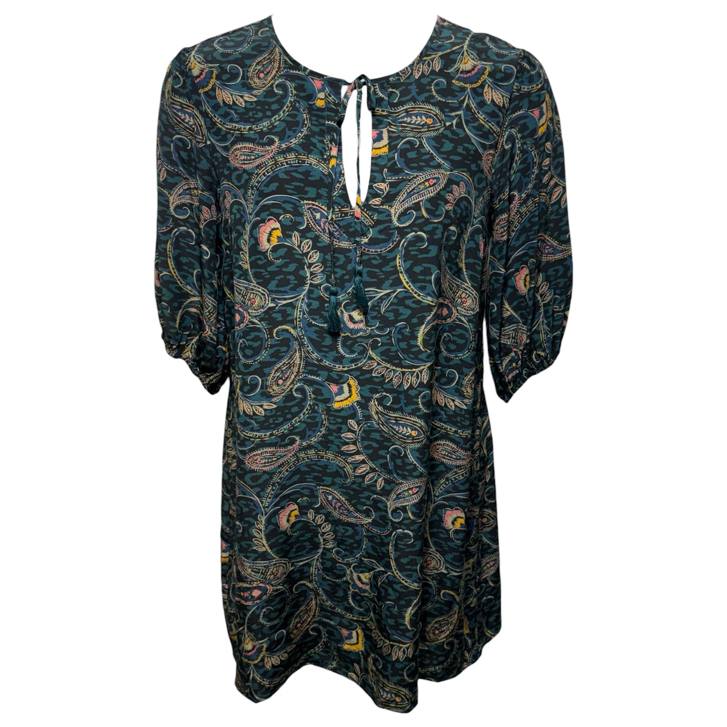Jade Marzanna Shift Silk Dress By Johnny Was In Paisley Print, Size: M