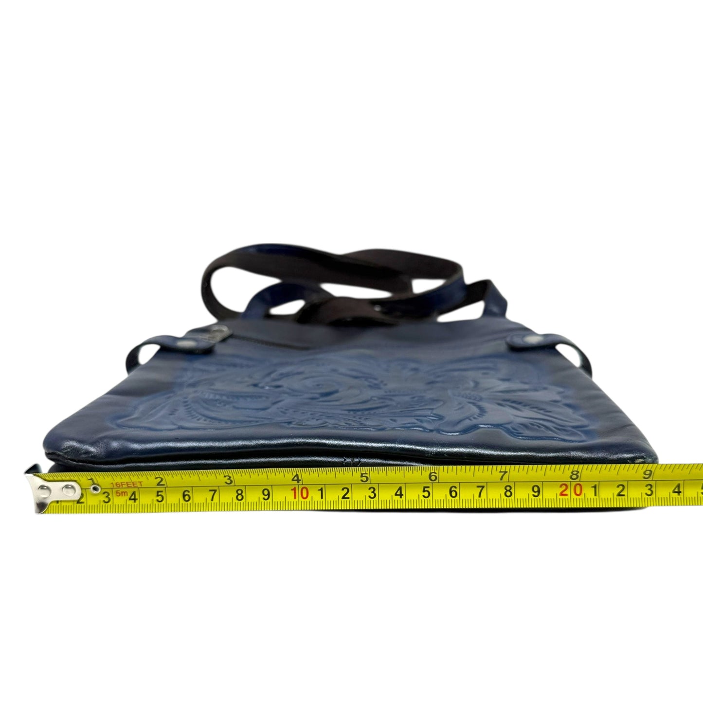 Prizzi Tooled Leather Crossbody Designer By Patricia Nash, Size: Large