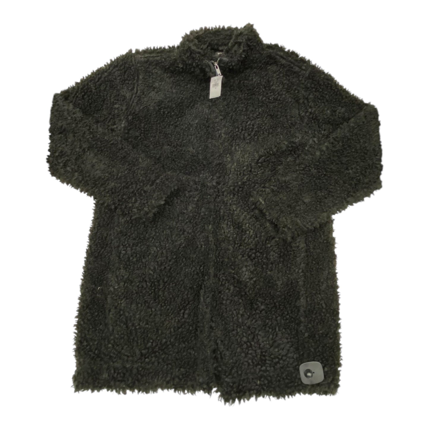 Coat Faux Fur & Sherpa By Banana Republic In Black, Size:M