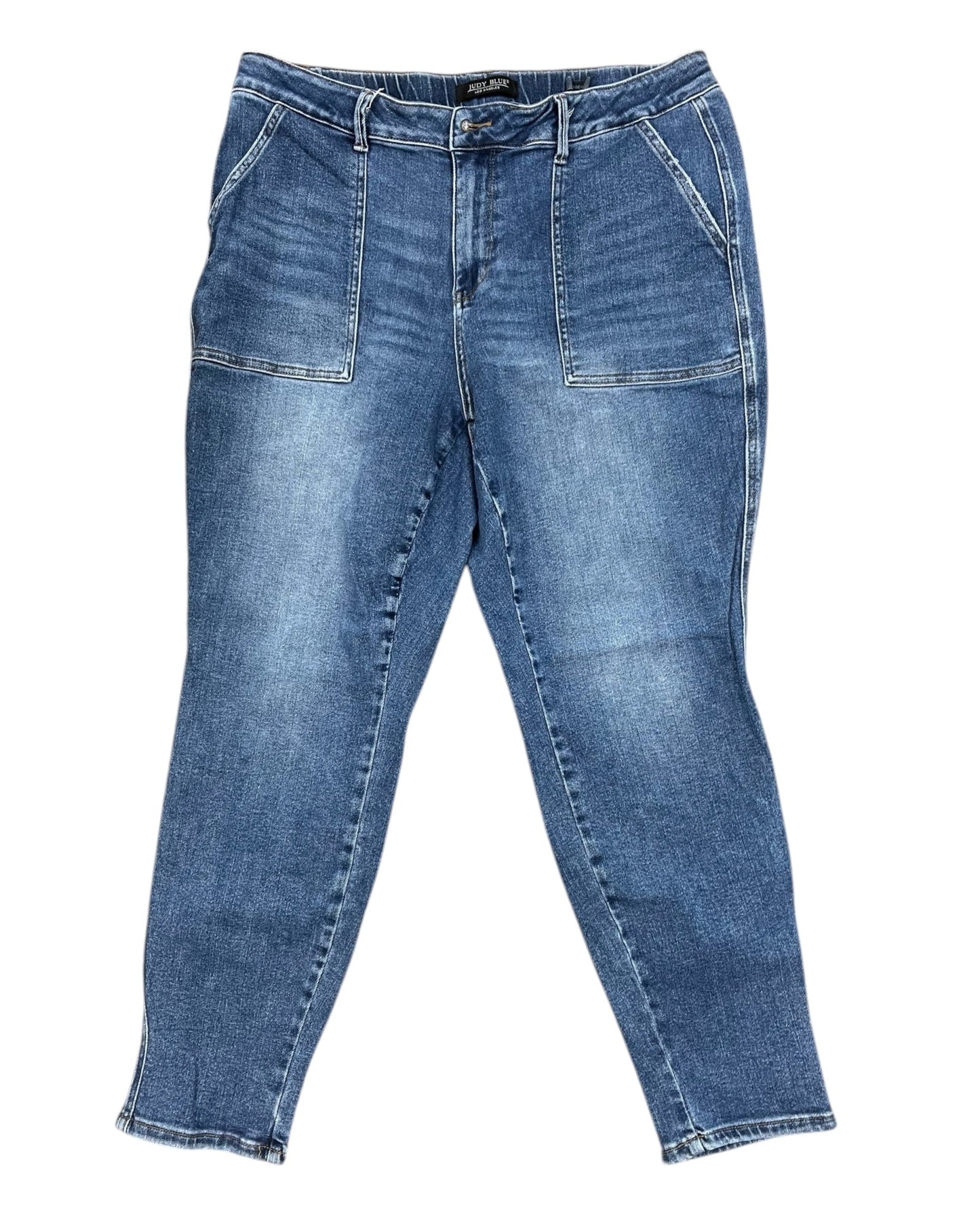 Jeans Jeggings By Judy Blue In Blue Denim, Size:18