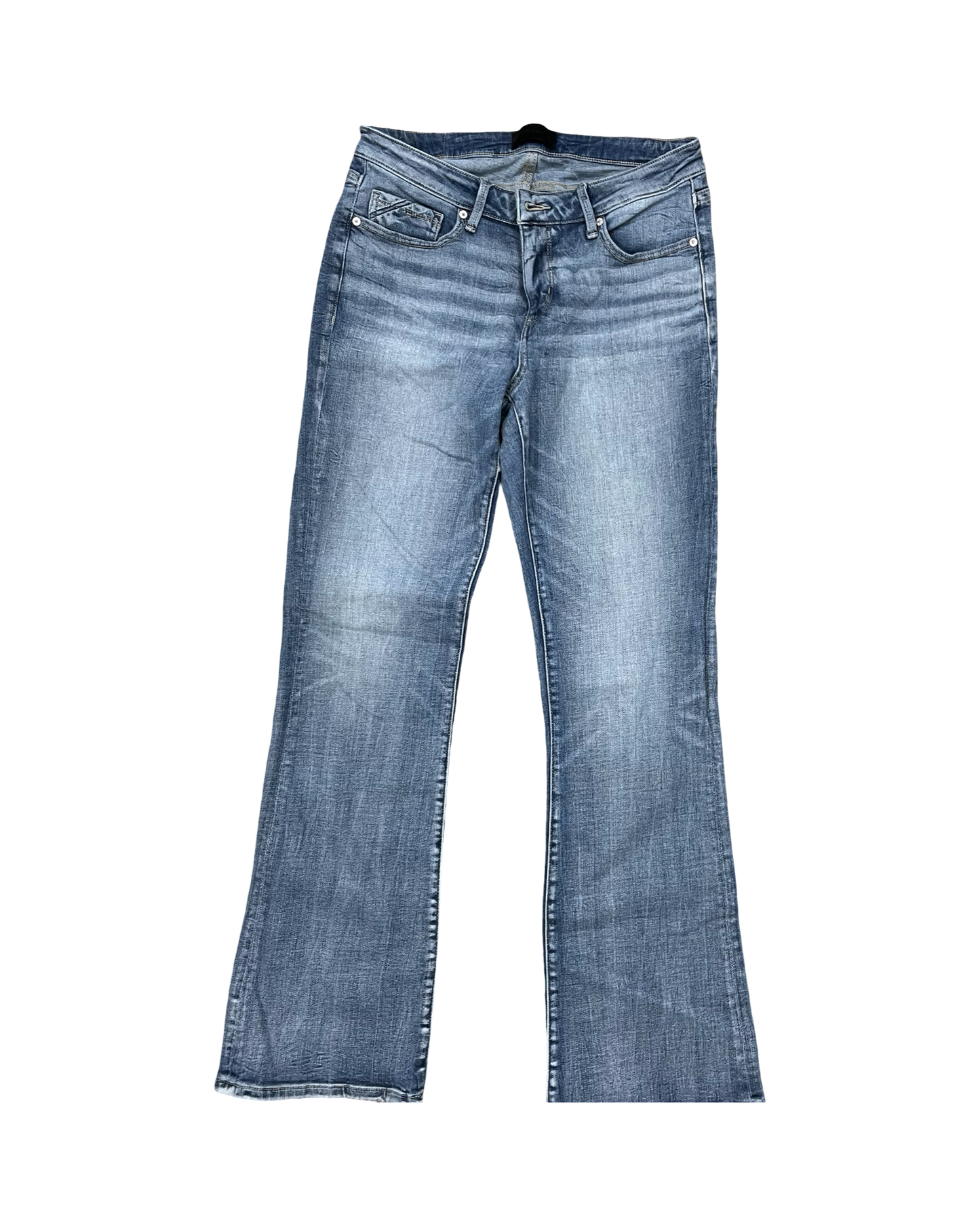 Jeans Boot Cut By Buckle Black In Blue Denim, Size:8