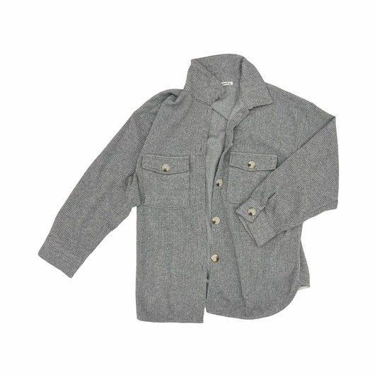 Jacket Shirt By Timing In Grey, Size:L