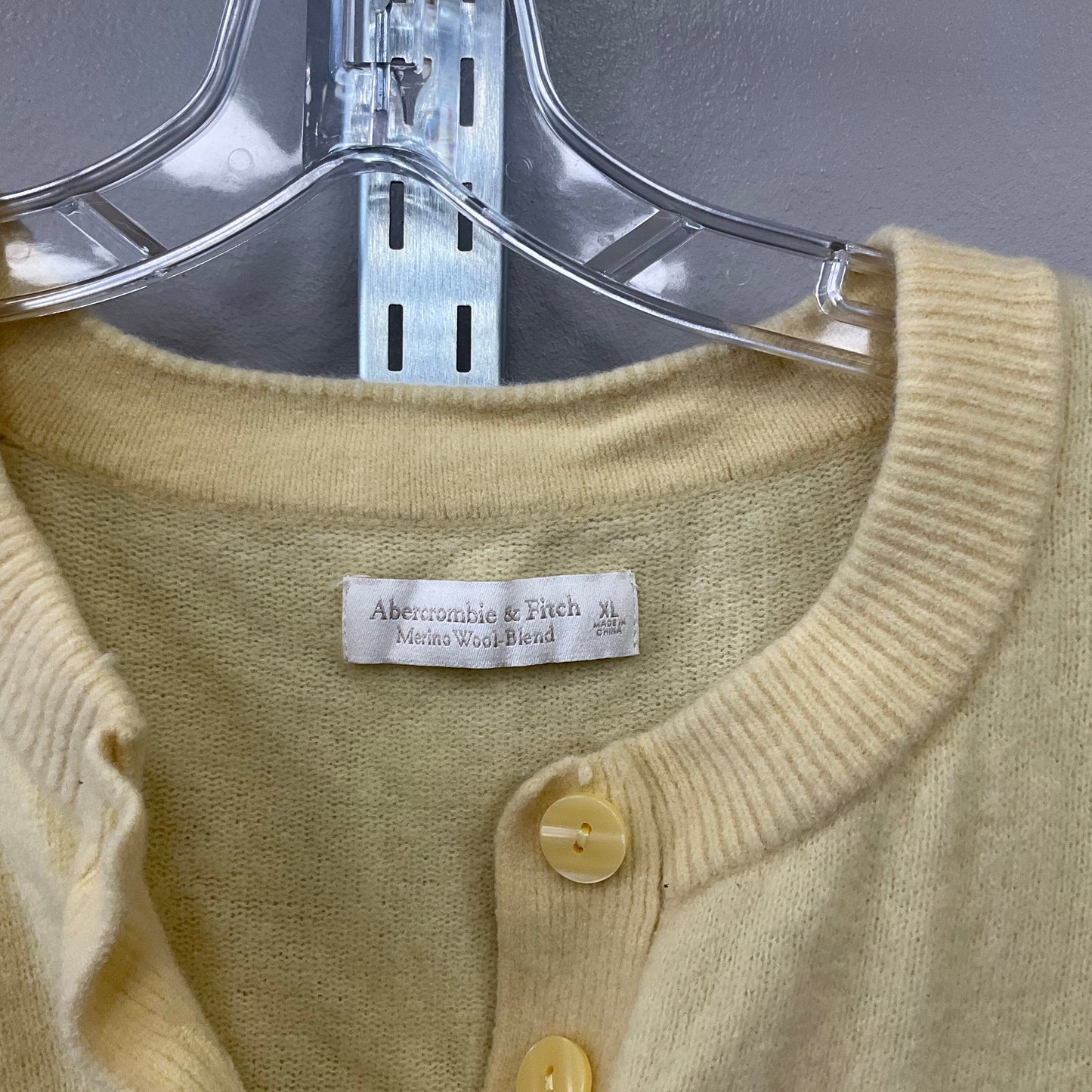 Sweater By Abercrombie And Fitch In Yellow, Size:Xl