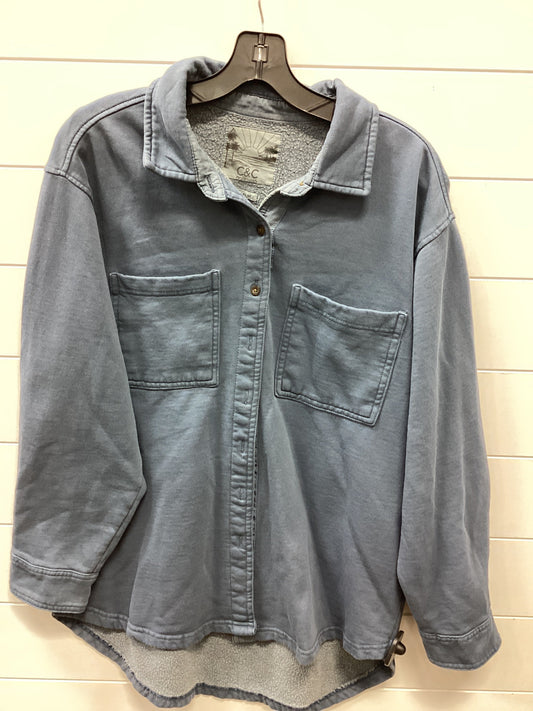 Top Ls By C And C In Blue, Size:M