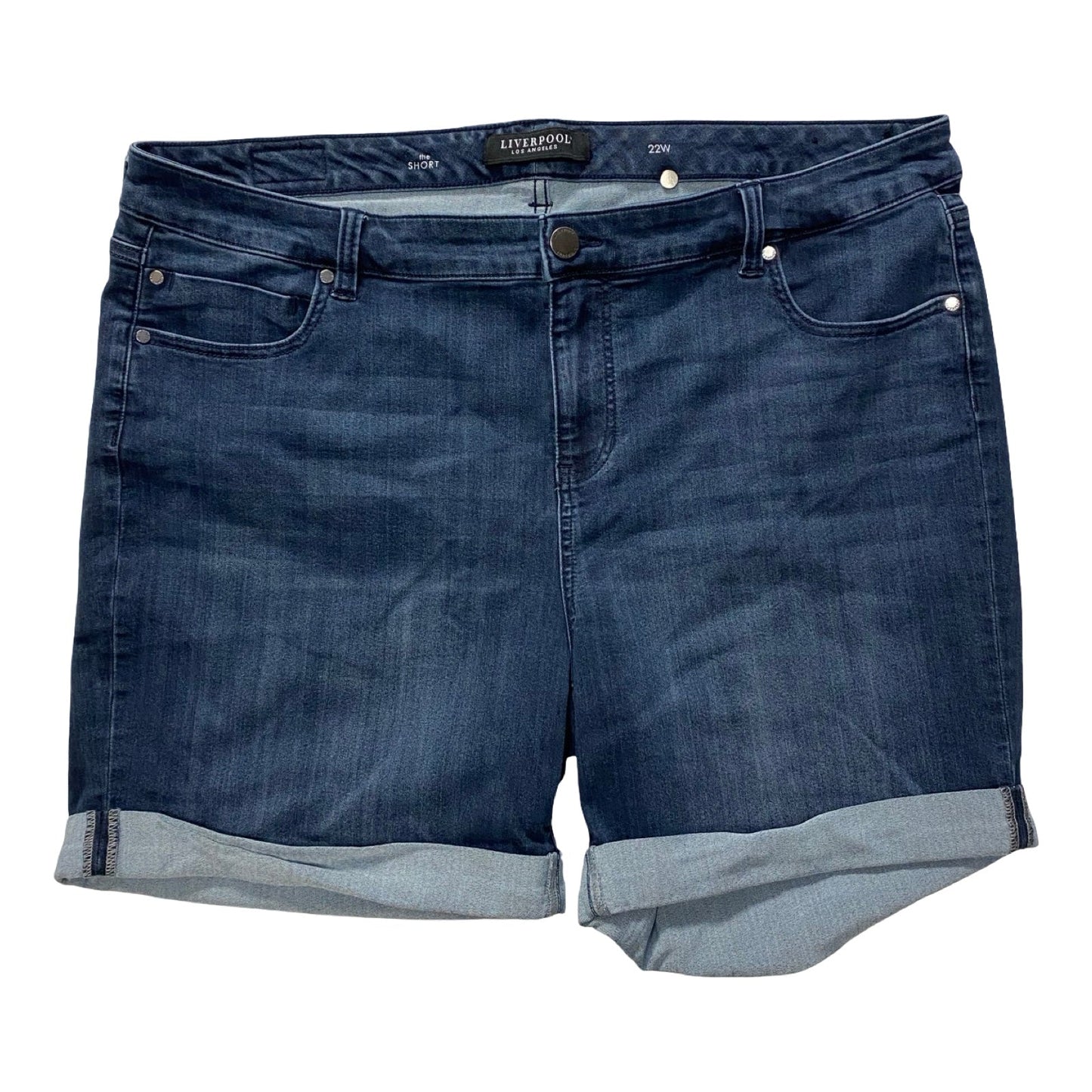 Shorts By Liverpool In Blue Denim, Size:22
