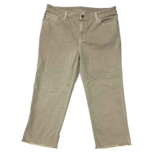Jeans Cropped By Chicos In Beige, Size:14