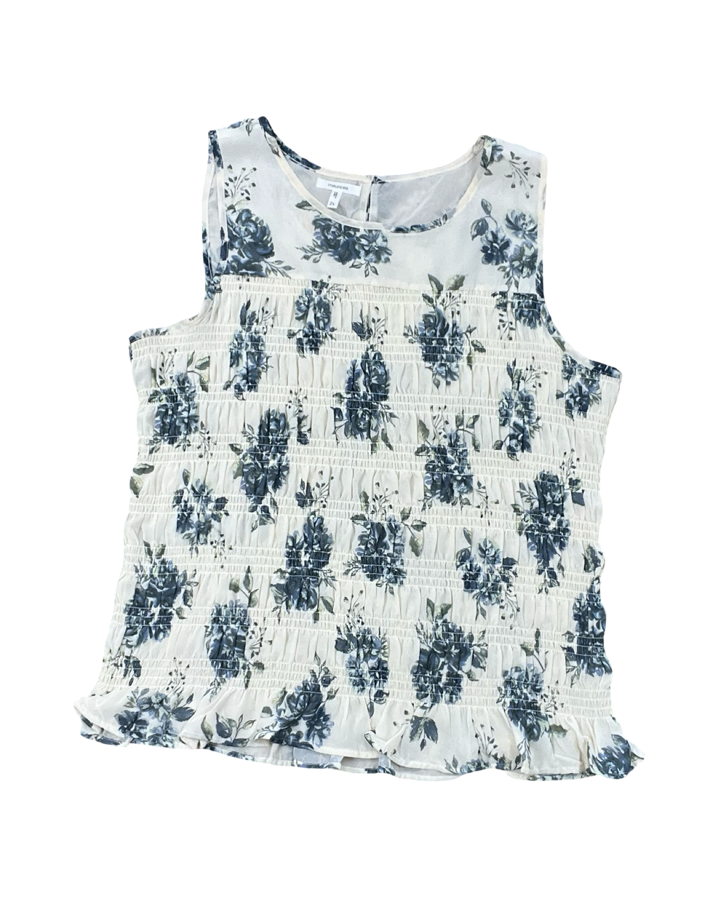 Top Sleeveless By Maurices In Cream, Size:2X
