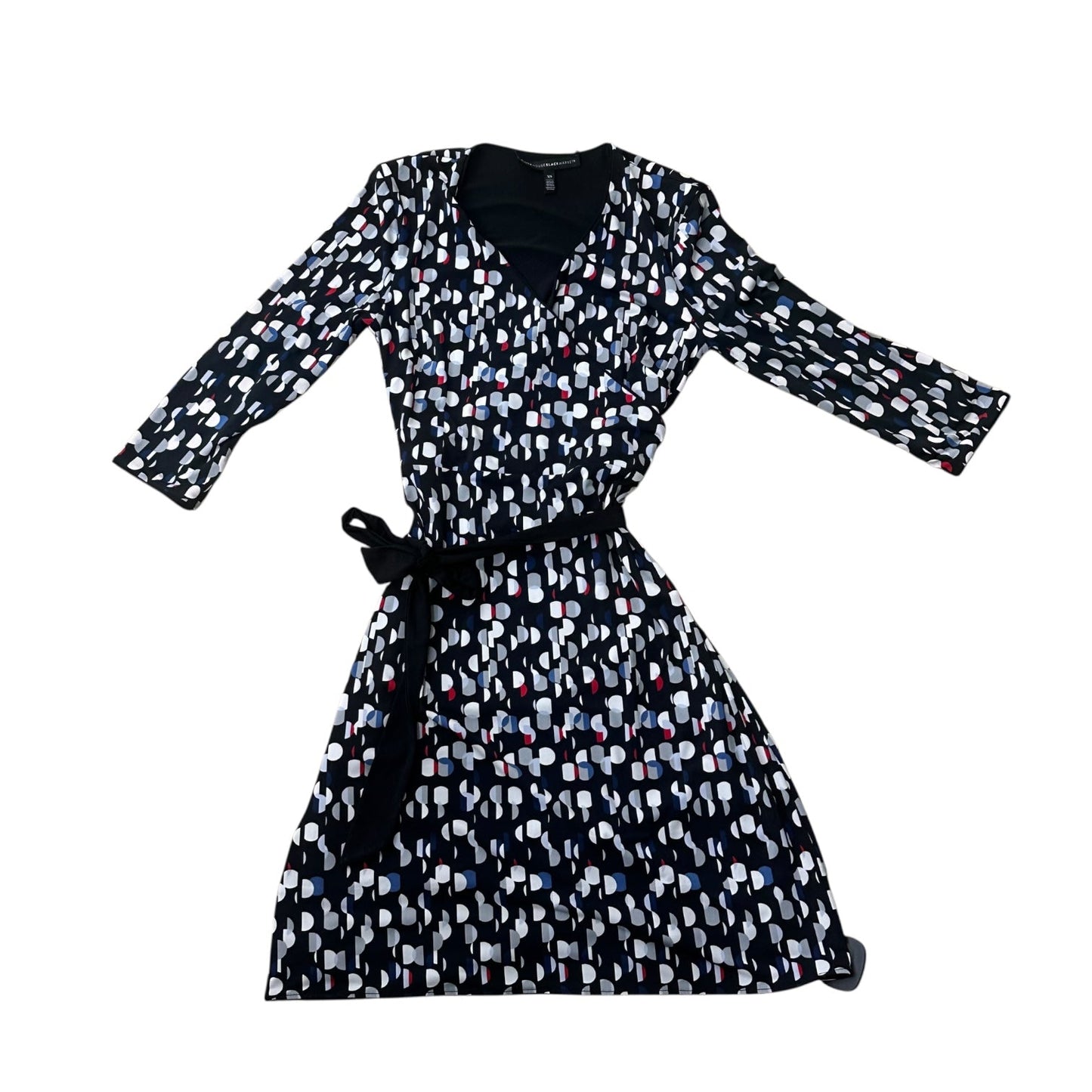 Dress Casual Midi By White House Black Market In Black & White, Size:Xs
