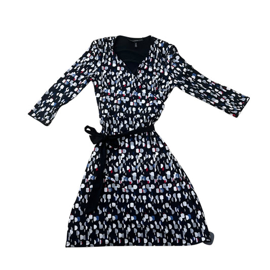 Dress Casual Midi By White House Black Market In Black & White, Size:Xs