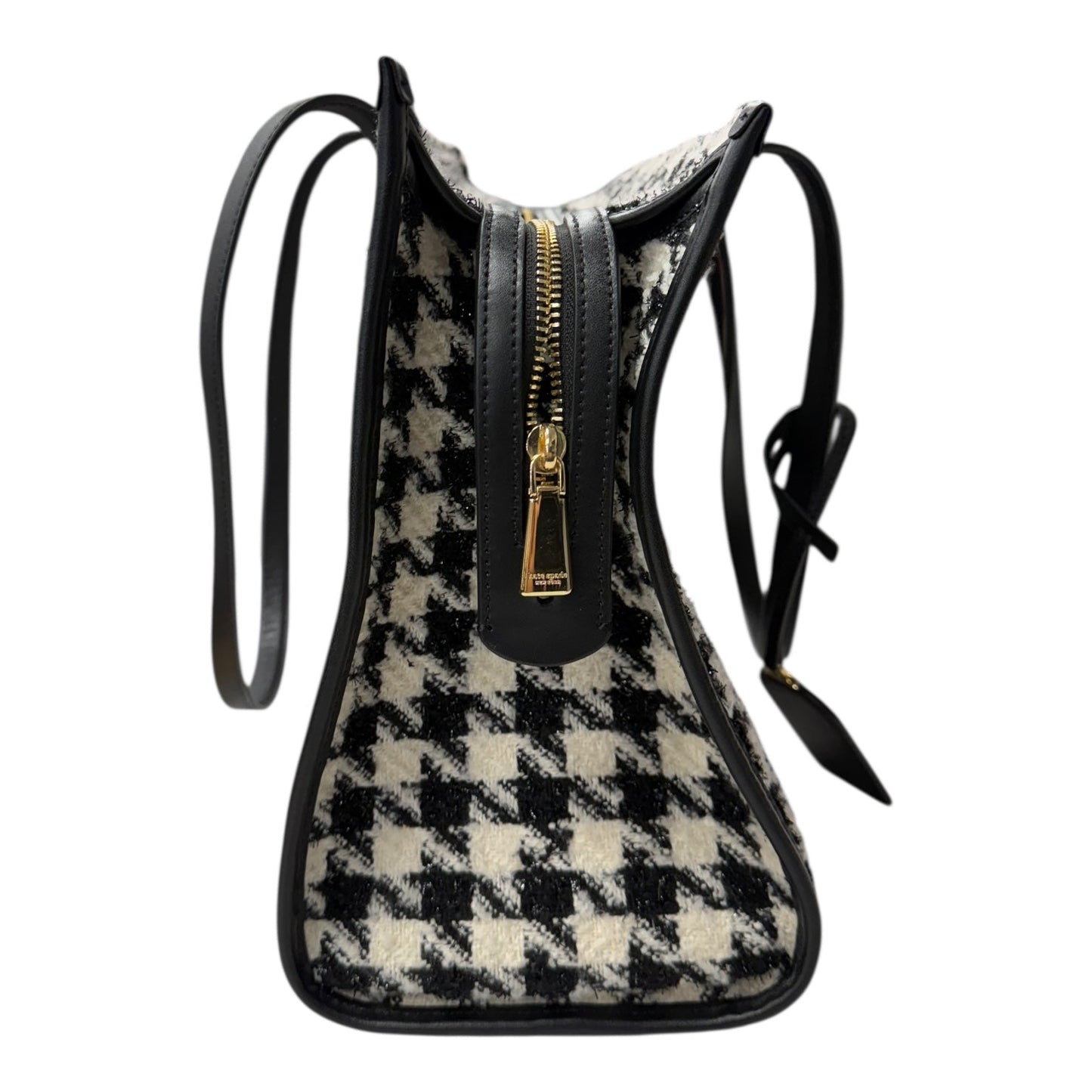 Handbag Designer By Kate Spade In Black & White, Size:Medium