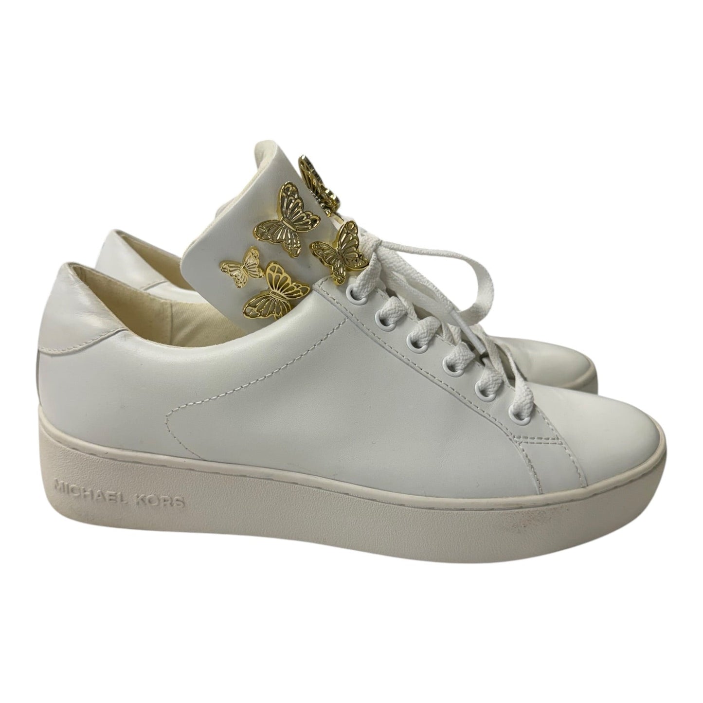 Shoes Flats By Michael By Michael Kors In White, Size:7