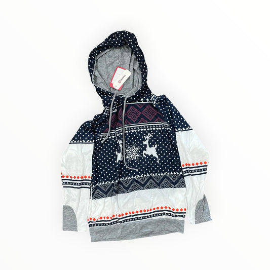 Top Ls By Clothes Mentor In Blue & White, Size:S
