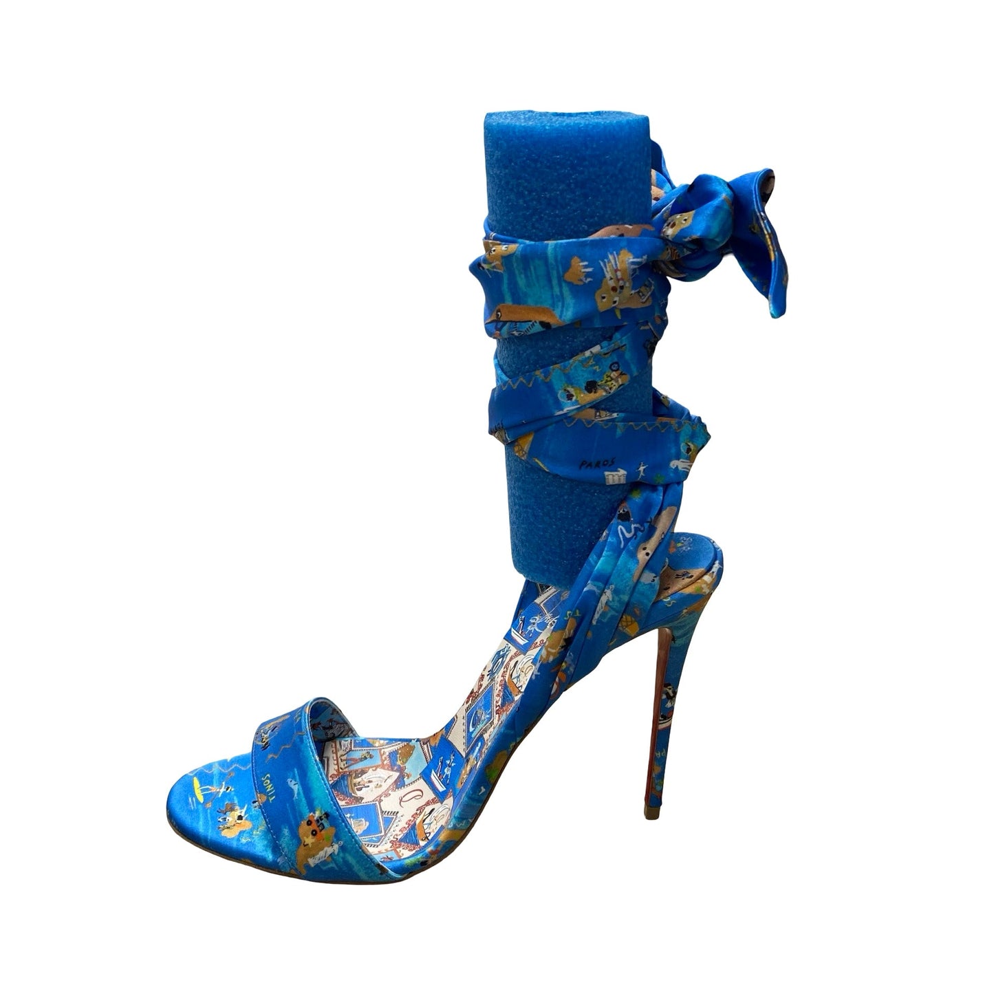 Sandals Luxury Designer By Christian Louboutin In Blue, Size: 10B (EU40)