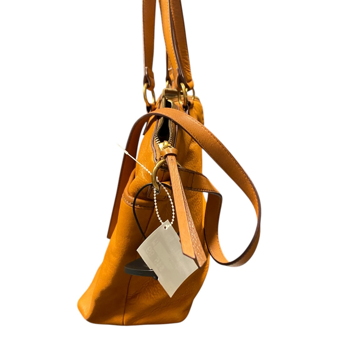 Handbag Leather By Margot In Brown, Size:Medium