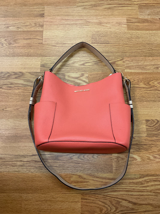 Handbag Designer By Michael Kors In Peach, Size:Medium