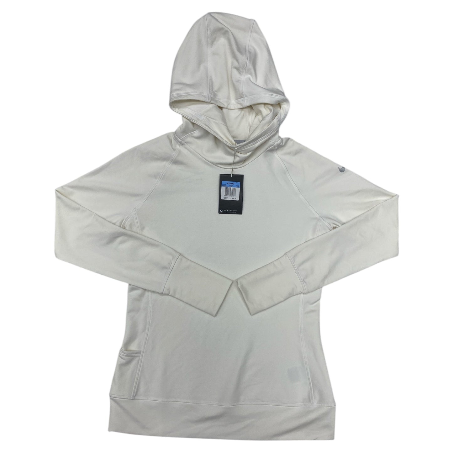 Athletic Top Ls Hoodie By Nike Apparel In White, Size:M