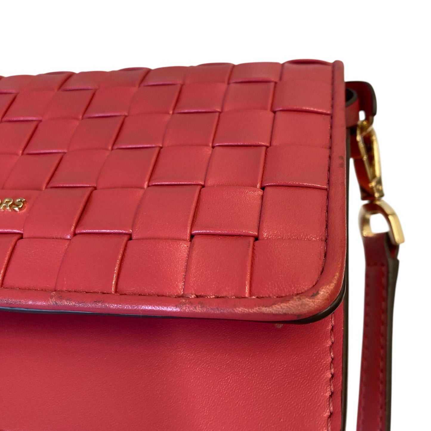 Crossbody Designer By Michael Kors In Dark Pink, Size:Small