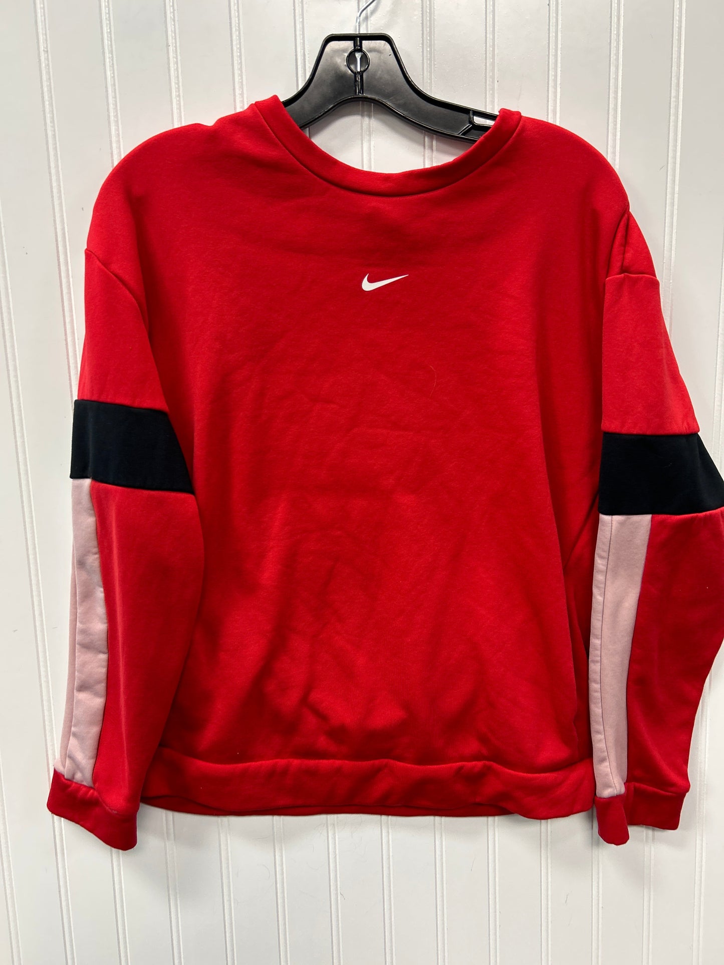 Athletic Sweatshirt Crewneck By Nike Apparel In Red, Size:S