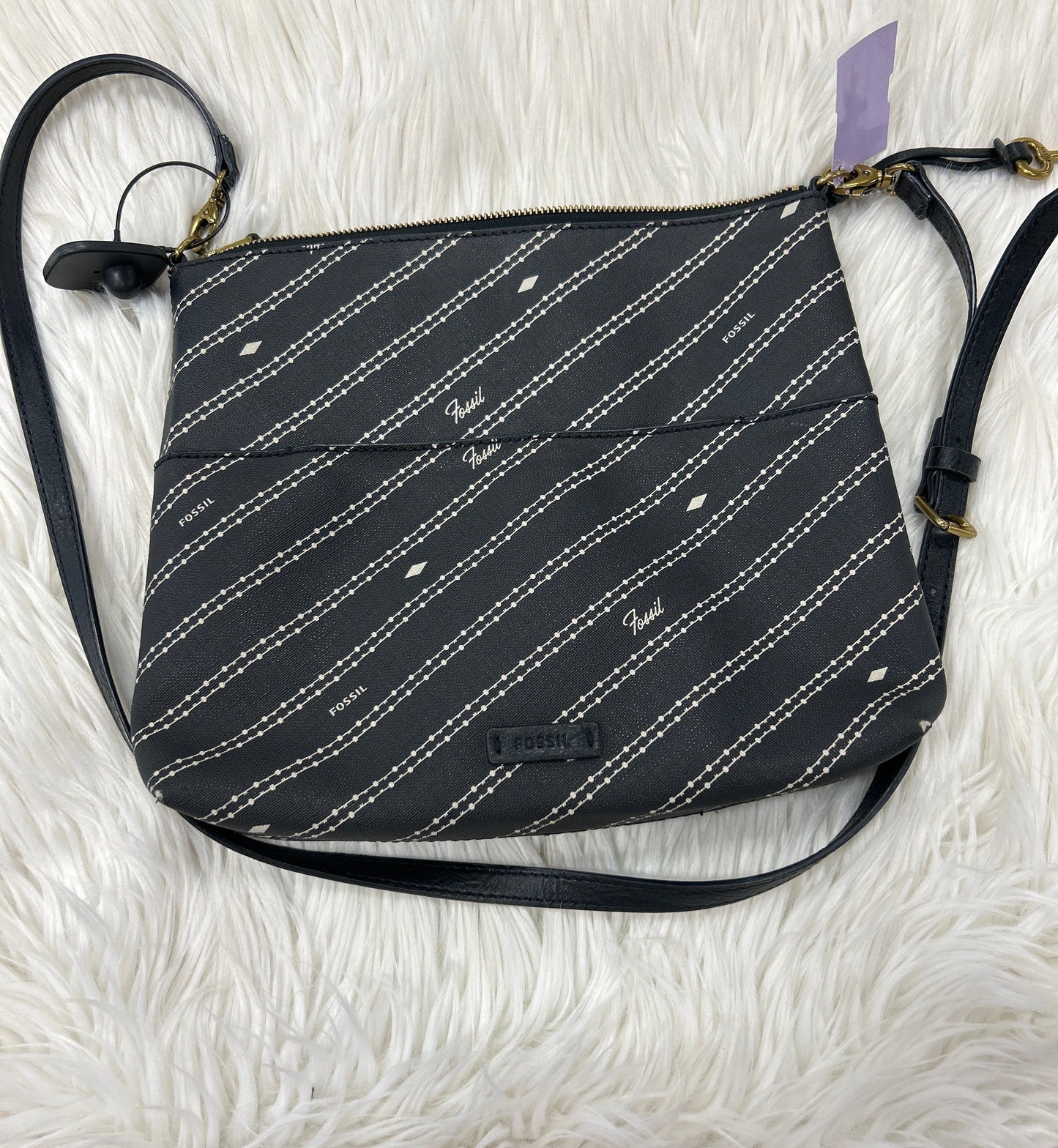 Crossbody By Fossil In Black, Size:Medium