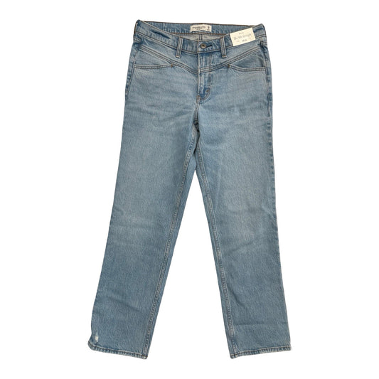 Jeans Straight By Abercrombie And Fitch In Blue Denim, Size:6