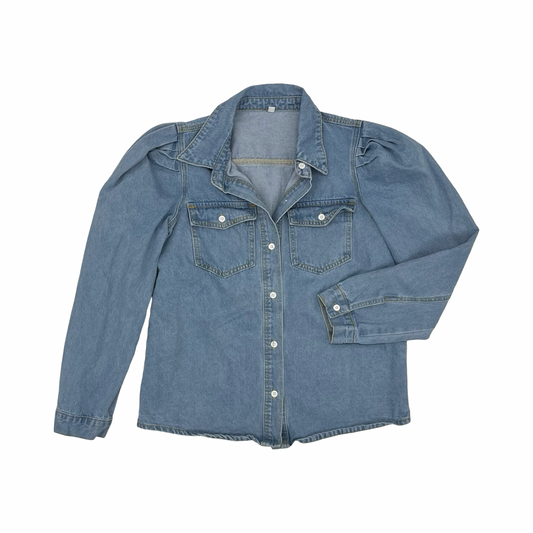 Jacket Denim By Clothes Mentor In Blue Denim, Size:M