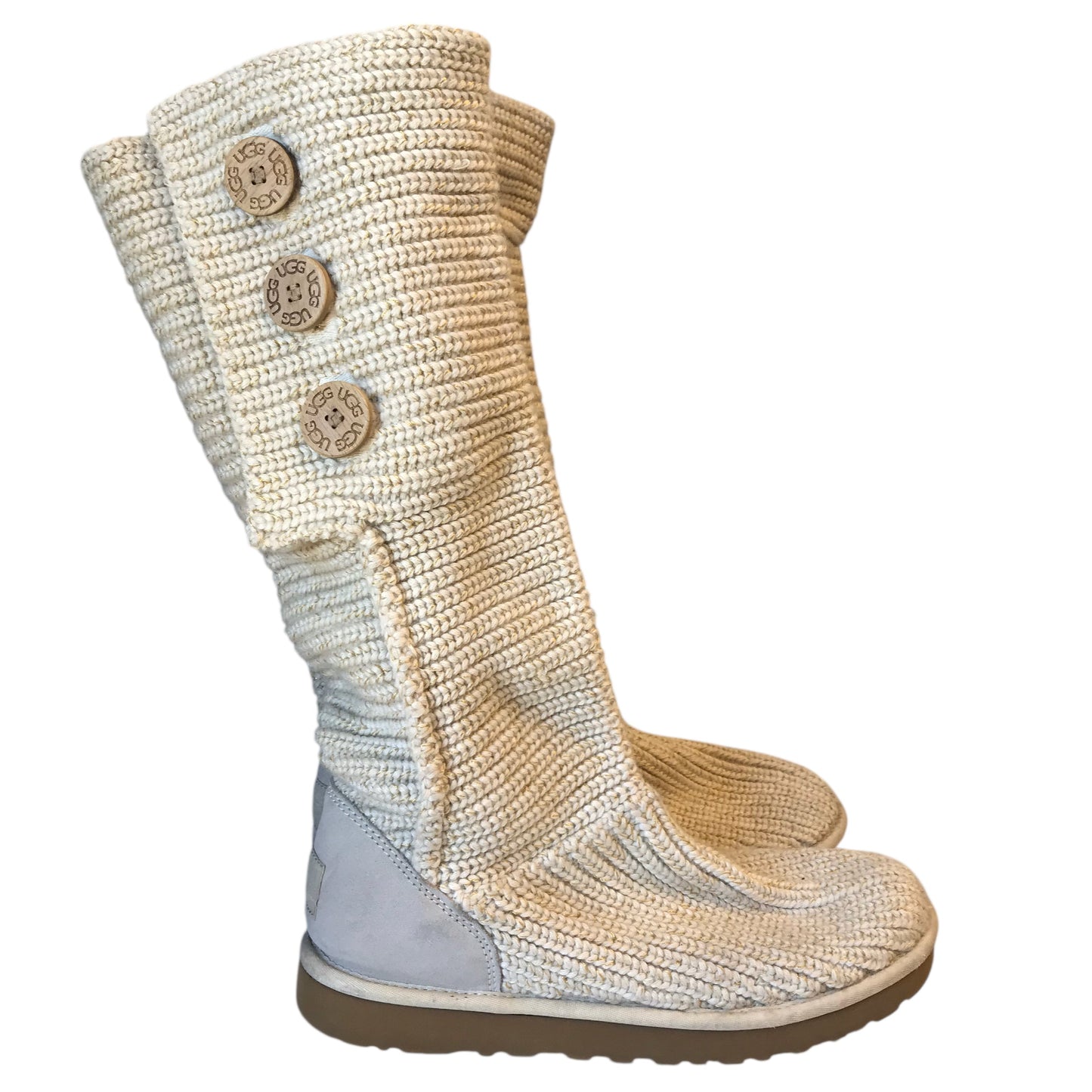 Boots Designer By Ugg In Cream, Size:11