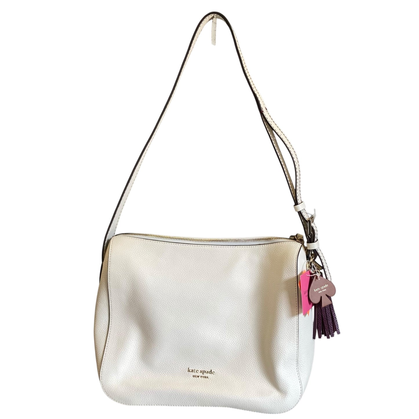 Handbag Designer By Kate Spade In White, Size:Medium