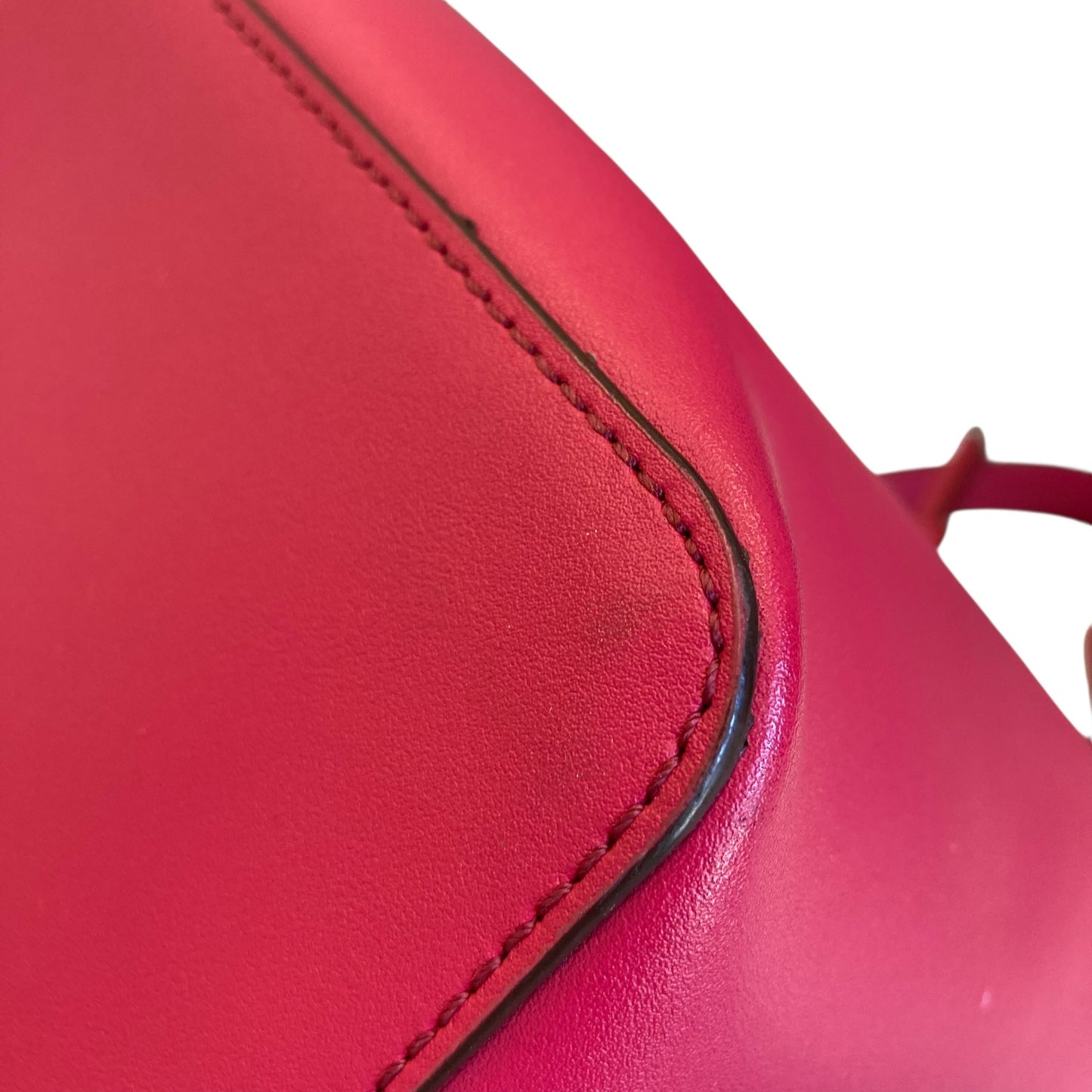 Handbag Leather By Ralph Lauren In Magenta, Size:Large