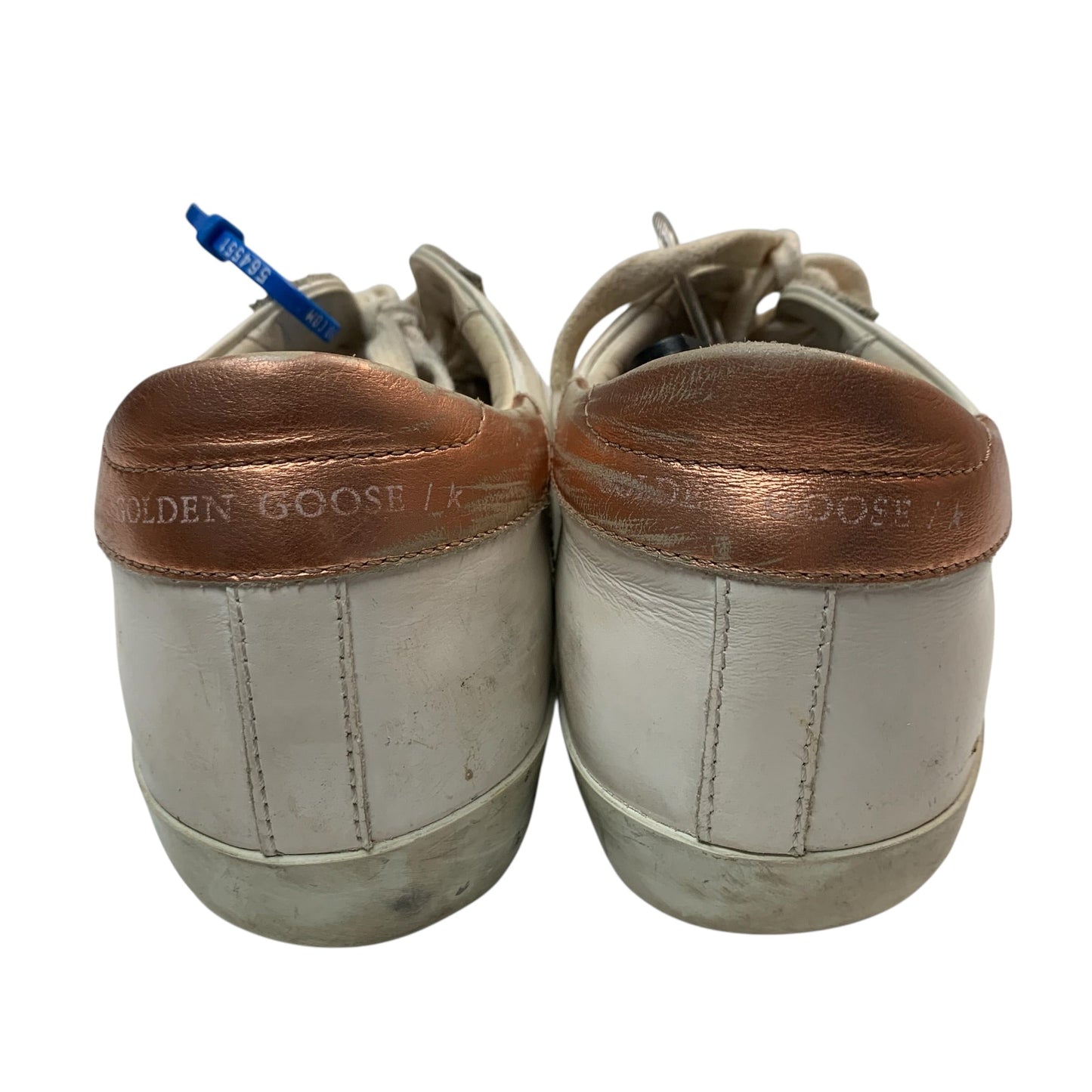 Shoes Luxury Designer By Golden Goose In Pink & White, Size: 7