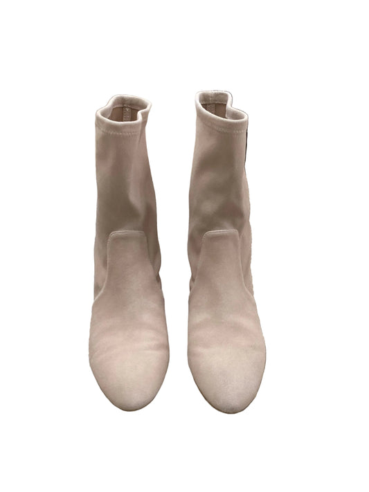 Boots Designer By Stuart Weitzman In Tan, Size:7