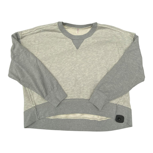 Sweatshirt Crewneck By Free People In Grey, Size:M
