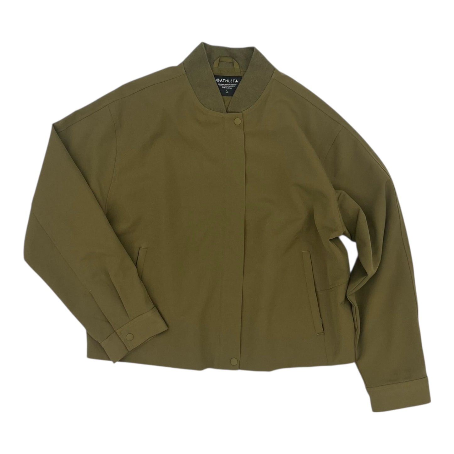 Athletic Jacket By Athleta In Green, Size:L