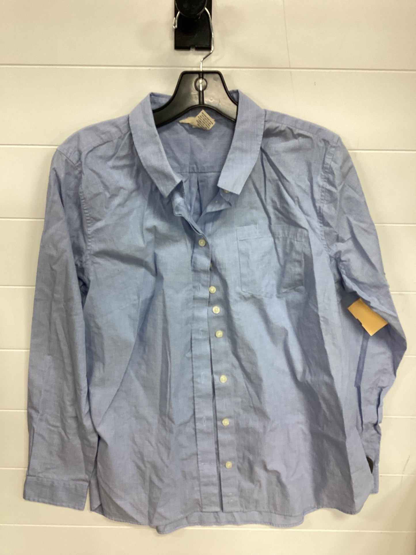 Blouse Ls By Duluth Trading In Blue, Size:L