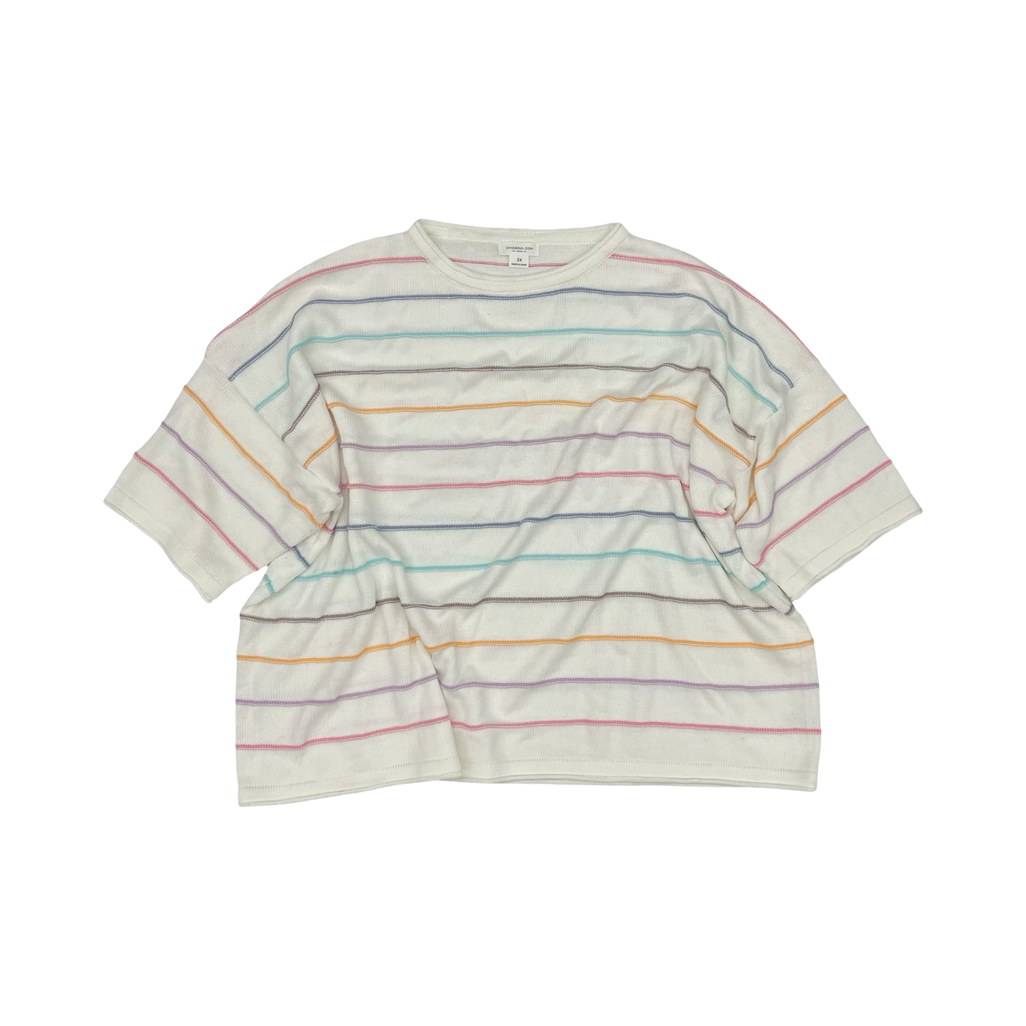 Sweater Ss By Chicsoul In Multi, Size:3X
