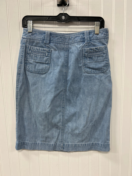 Skirt Midi By Talbots In Blue Denim, Size:6