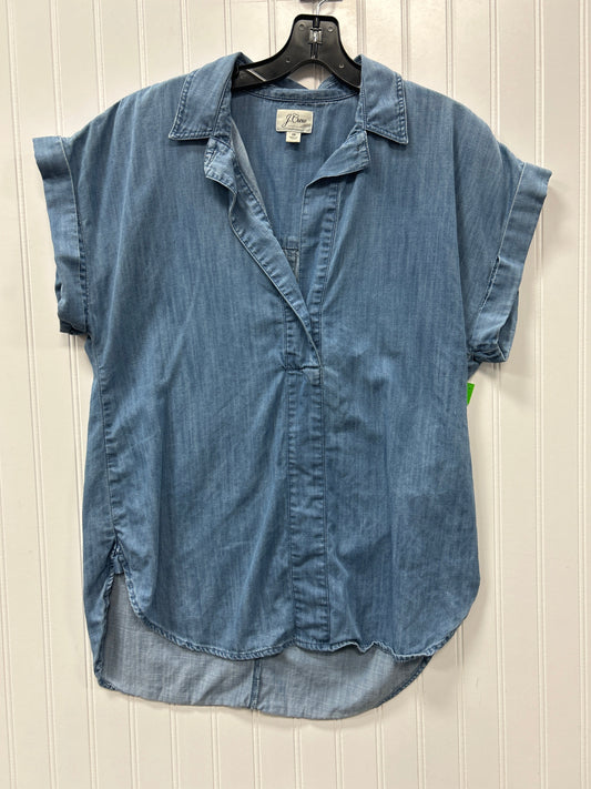 Top Ss By J. Crew In Blue Denim, Size:10