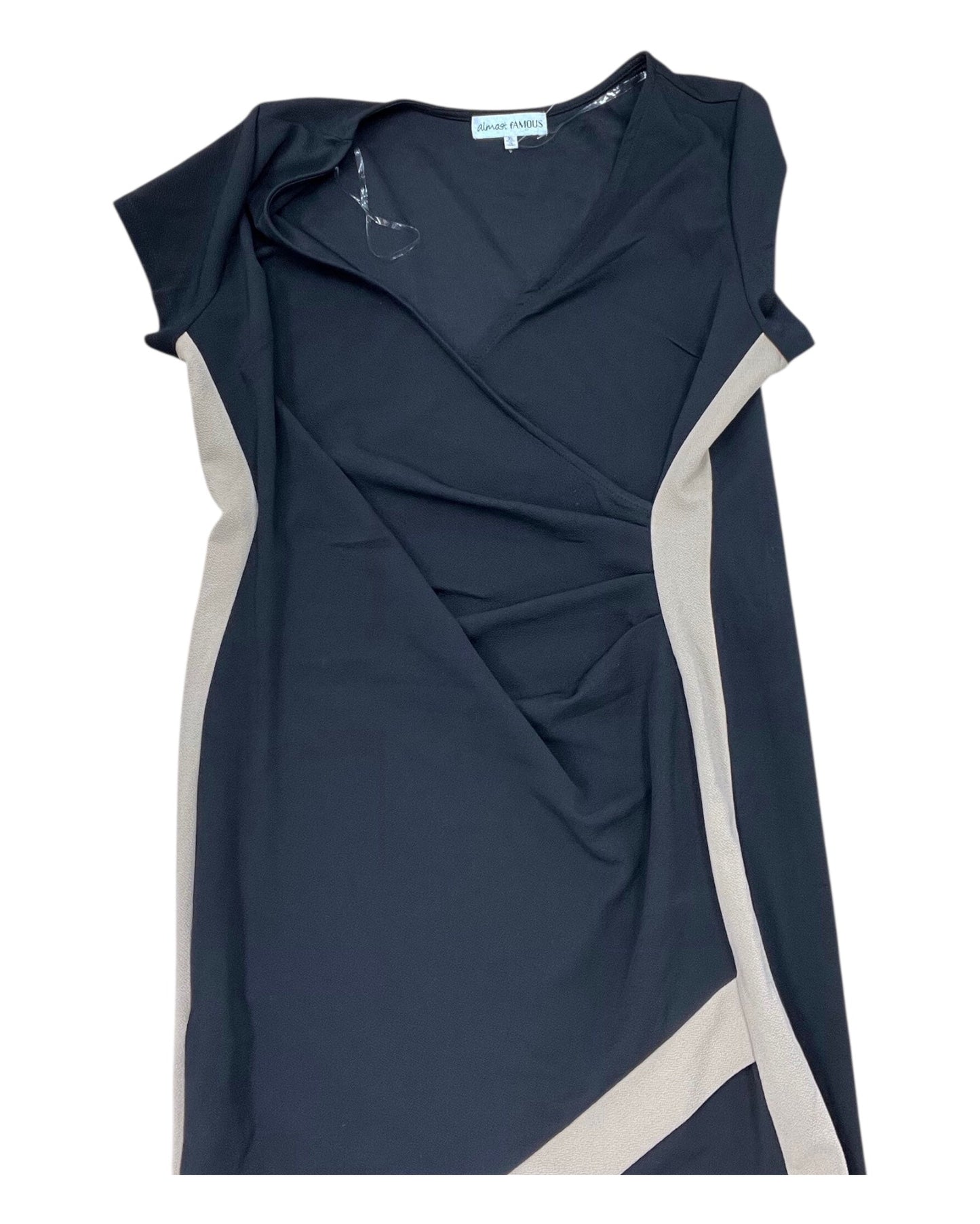 Dress Work By Almost Famous In Black & Tan, Size:3