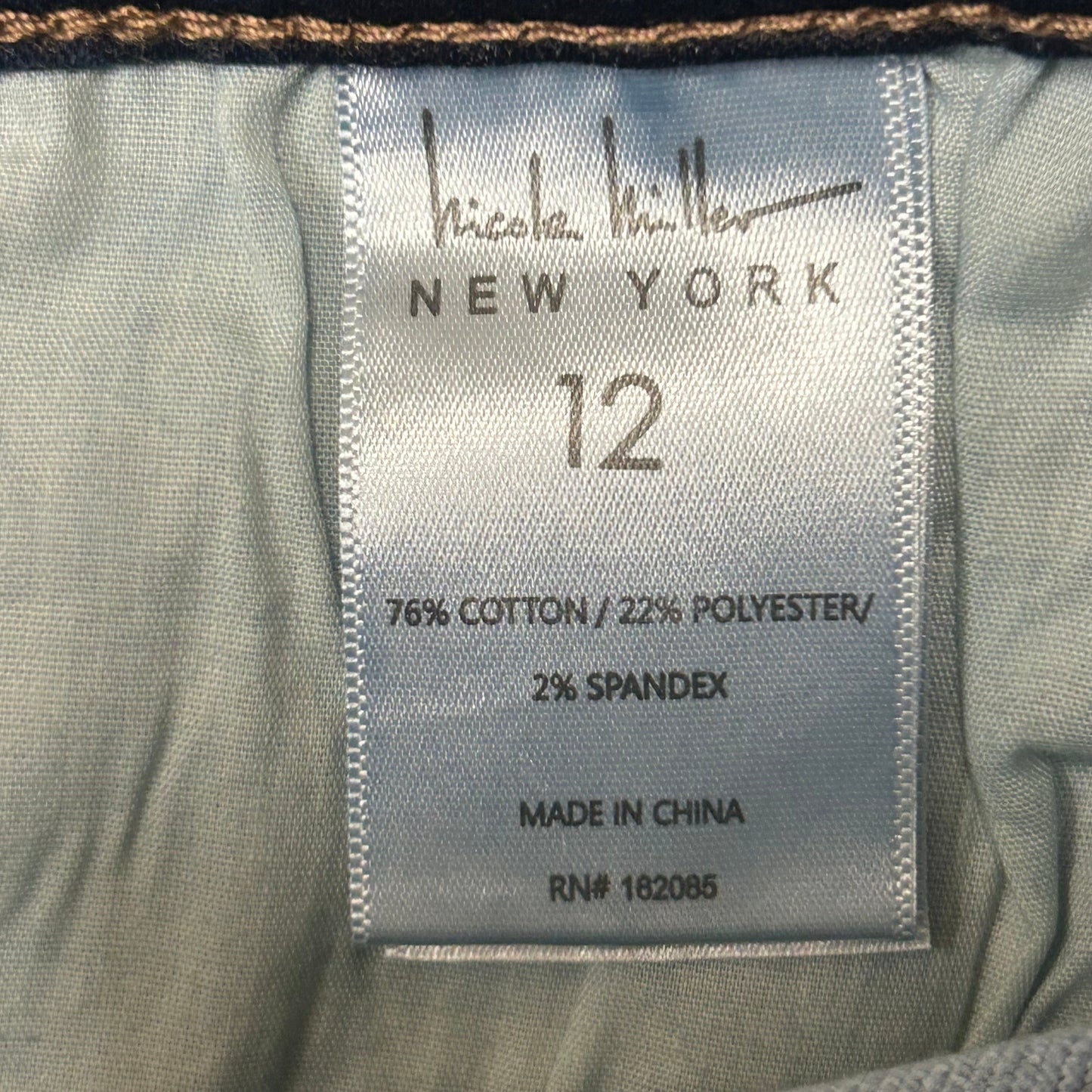 Jeans Boot Cut By Nicole Miller In Blue Denim, Size: 12