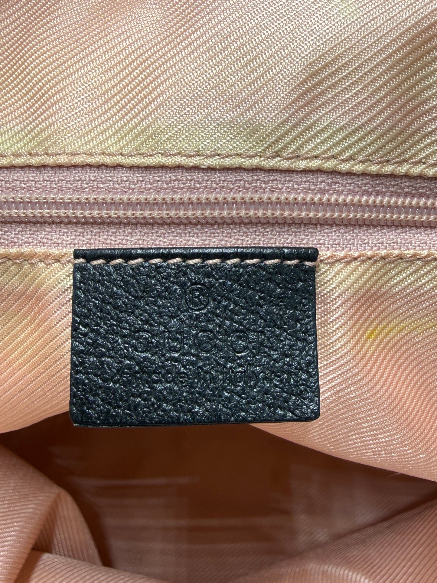 Gucci Satin Charmy Luxury Designer Tote / Handbag