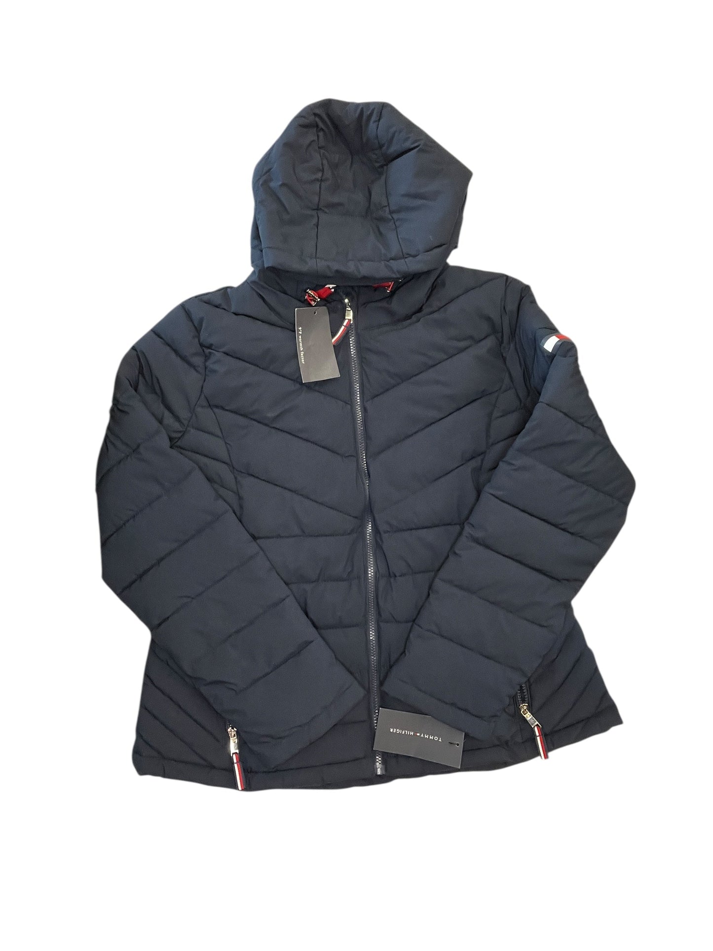 Coat Puffer & Quilted By Tommy Hilfiger In Navy, Size:Xl