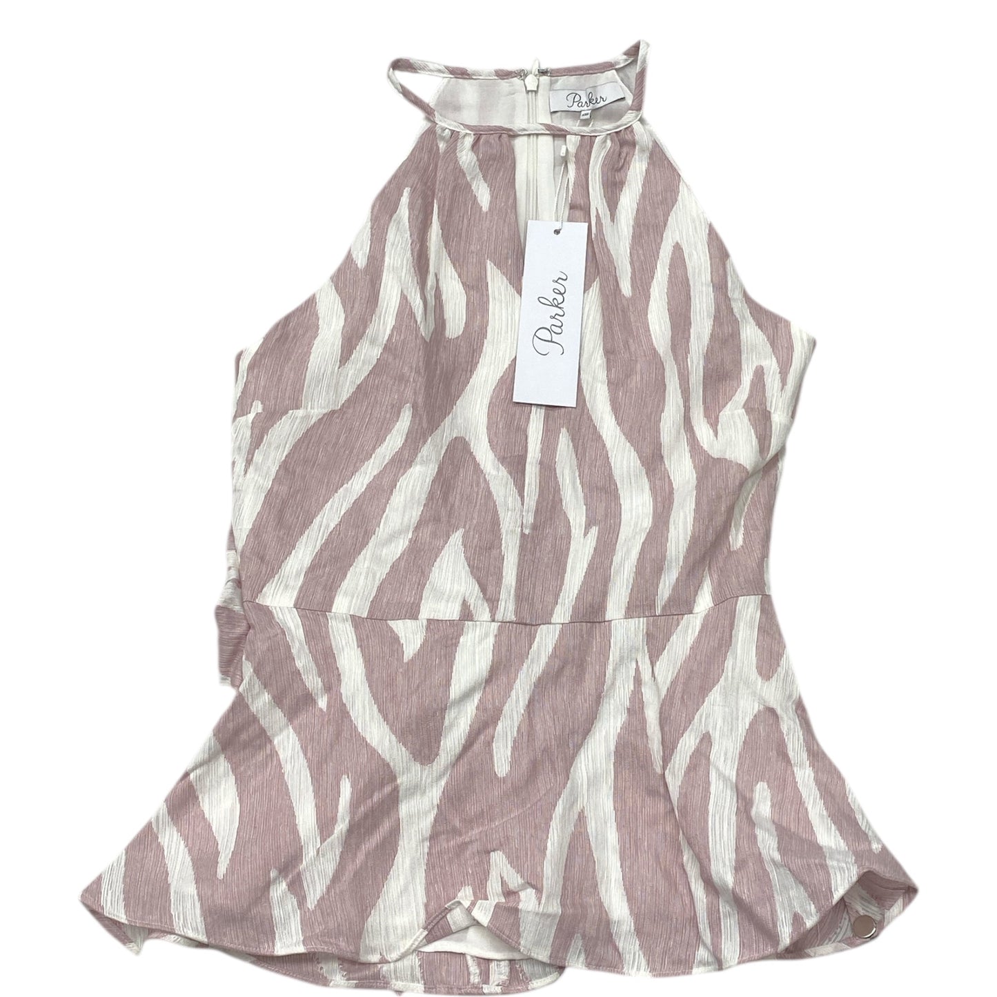 Top Sleeveless By Parker In Pink & White, Size:Xxs