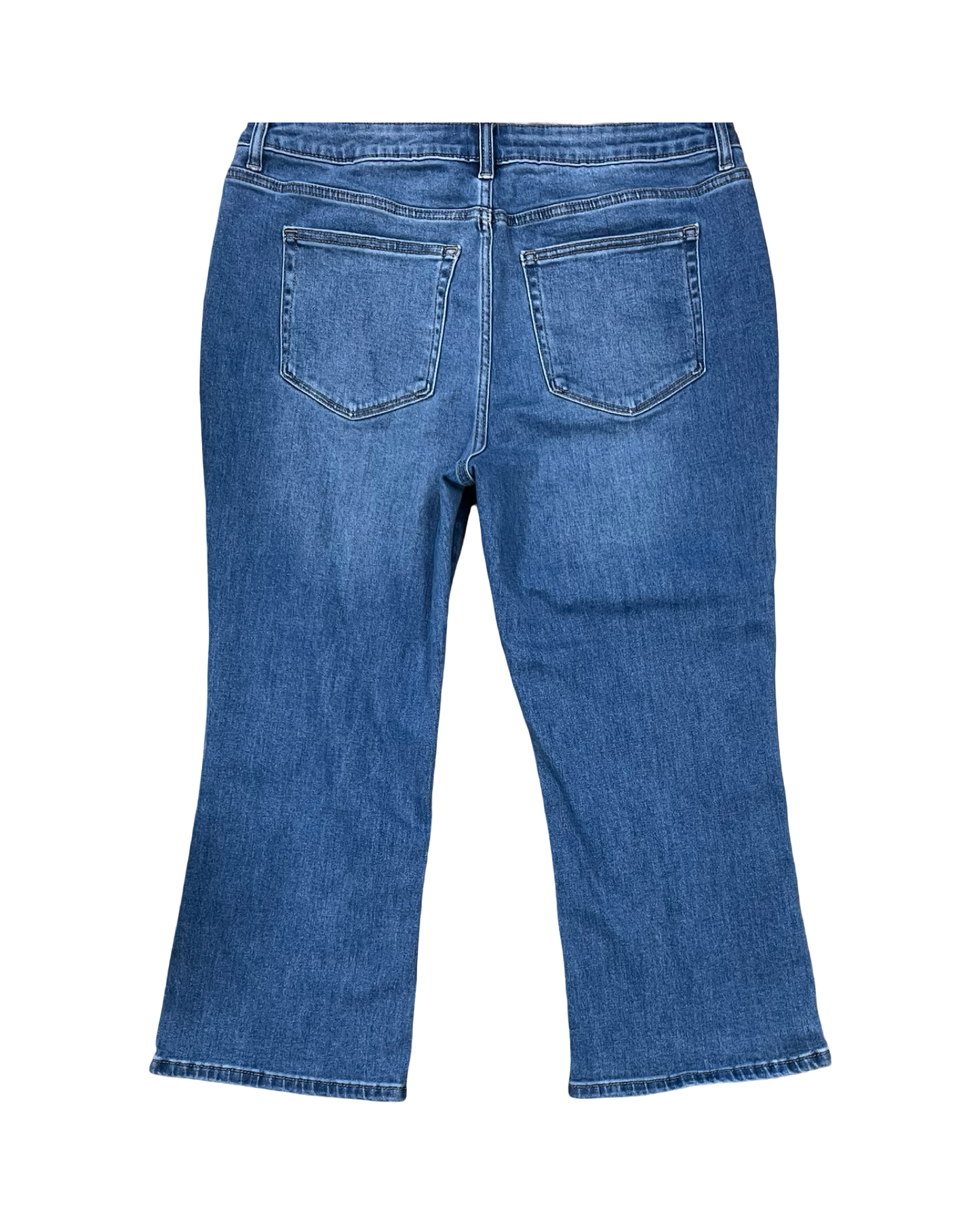 Jeans Cropped By Members Mark In Blue Denim, Size:14